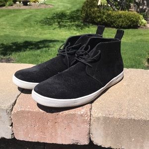 Black suede shoes